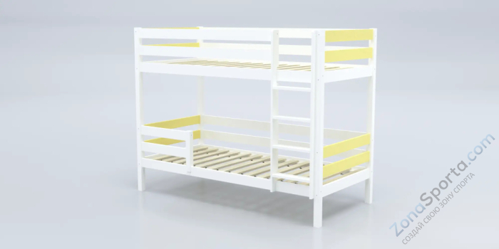 Кровать детская двухъярусная Савушка-01 90х200 желтая