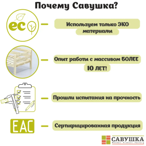 Кровать-домик Савушка-06 двухъярусная 90х200 White (белый)