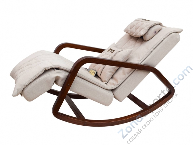 Массажное кресло-качалка Oto Grand Life OT2007 латте (Рогожка)