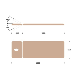 Массажный стол стационарный Гелиокс X122 с электроприводом