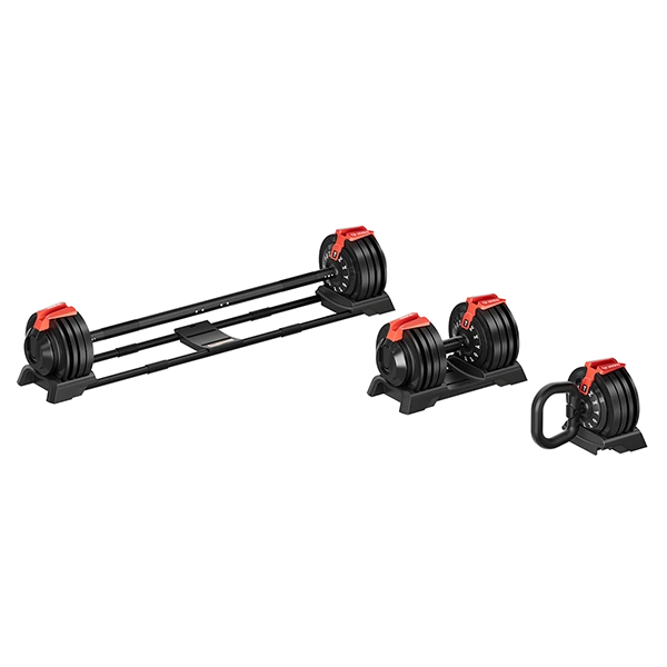 Набор регулируемый штанга+гантель+гиря HyFit 18 кг