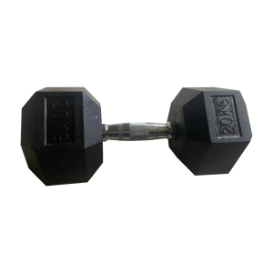 Обрезиненная гексагональная гантель INEX Hex Dumbbell 20 кг