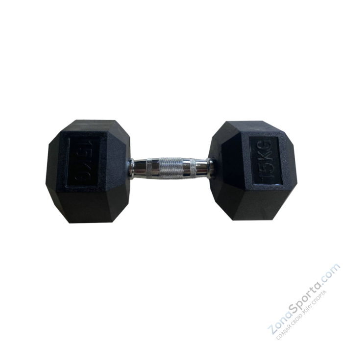 Обрезиненная гексагональная гантель INEX Hex Dumbbell 5 кг
