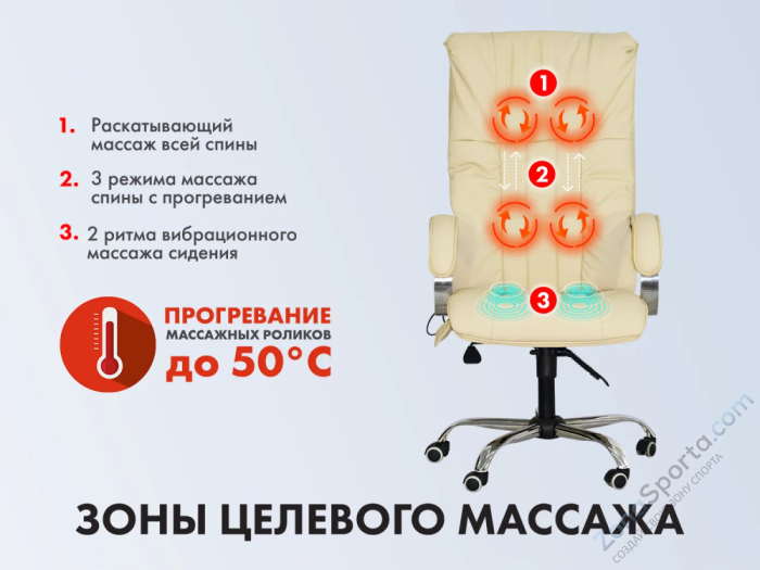 Офисное массажное кресло Ego Boss EG1001 LKFV Крем (Арпатек)