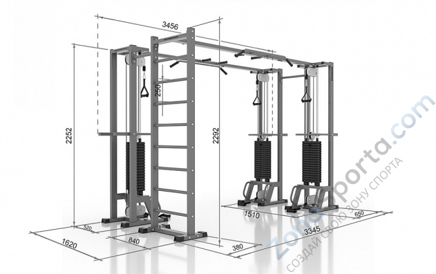 Реабилитационная рама и шведская стенка Iron King IK41