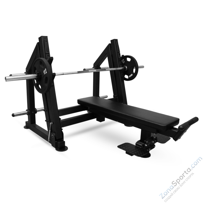 Скамья для жима лёжа с доводчиком, упором и подставкой для ног Bronze Gym Partner ML-901