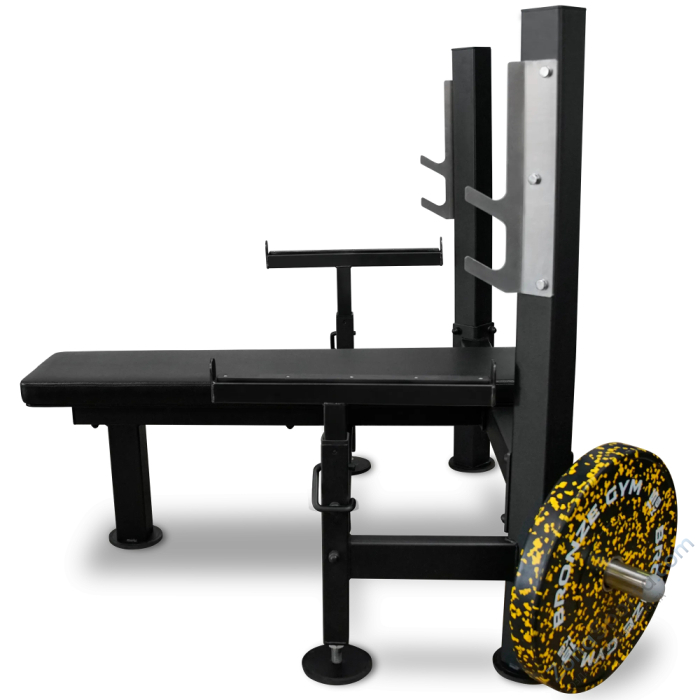 Скамья для жима лёжа со страховочными упорами Bronze Gym Partner ML-902