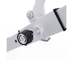 Скамья со стойками под штангу DFC GORILLA белая, с партой для бицепса