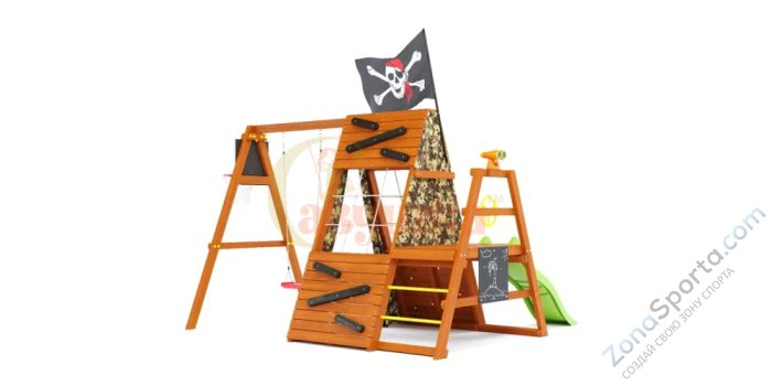 Спортивный домик Савушка База Mini с качелями (Милитари) - 2