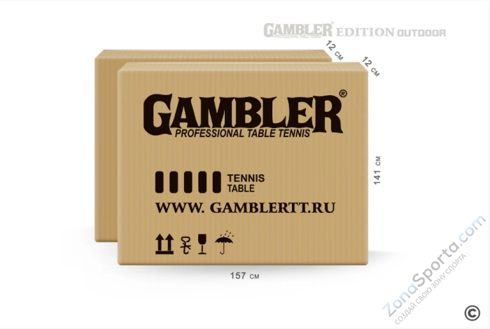 Теннисный стол Gambler Edition Outdoor 6 blue