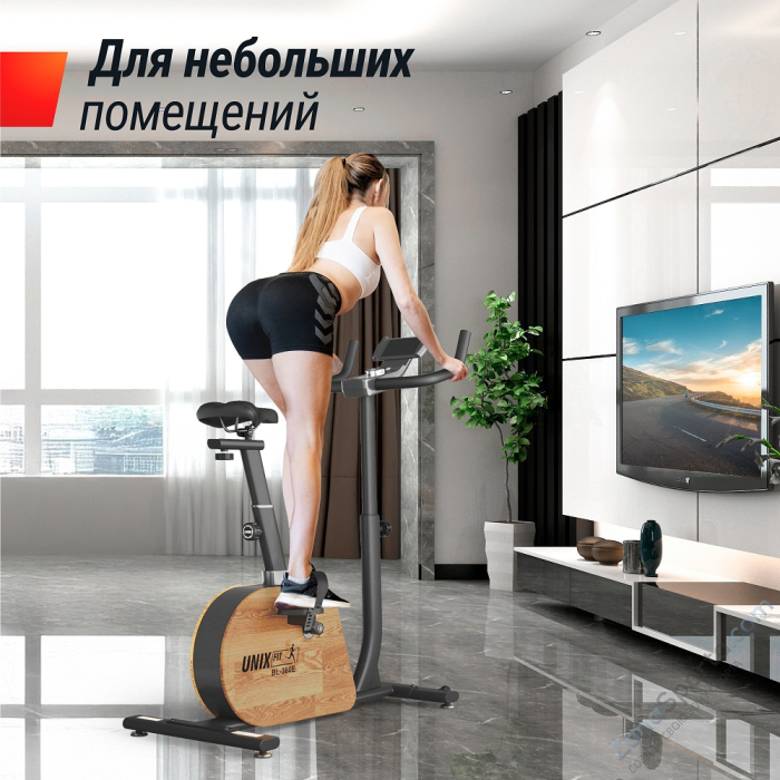 Велотренажер генераторный Unix Fit BL-380E Wood