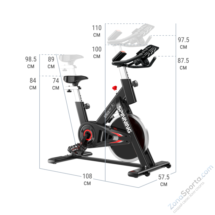 Велотренажер Спин-байк Unix Fit SB-620 Pro
