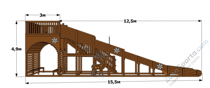 Зимняя горка Эверест