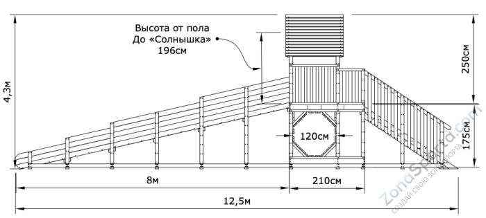 Зимняя горка Метелица