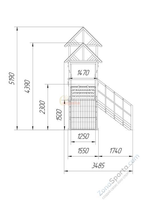 Зимняя горка Савушка Зима 7/4