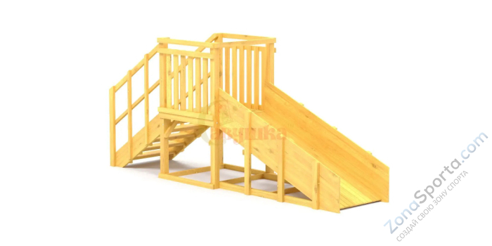 Зимняя горка Савушка Зима Wood-1