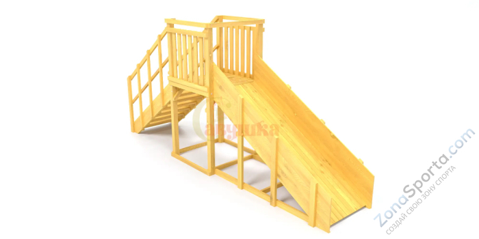 Зимняя горка Савушка Зима Wood-2