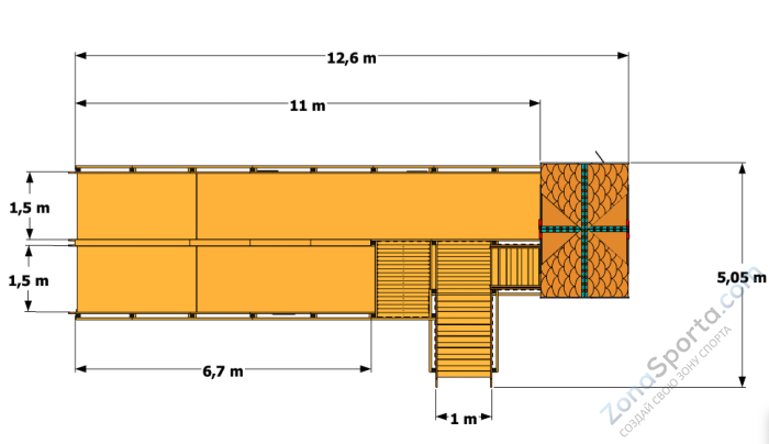 Зимняя горка Волшебная зима 3